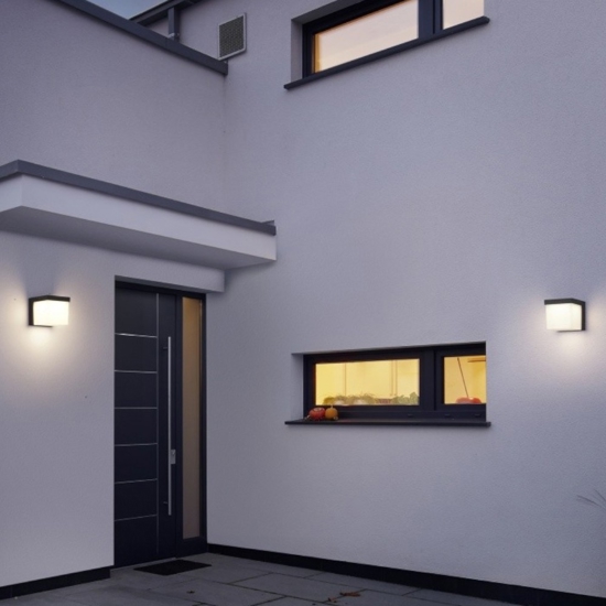 Applique cubo antracite per esterno led 4,5w 3000k