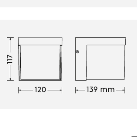 Applique cubo antracite per esterno led 4,5w 3000k