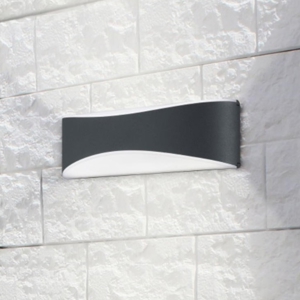 Applique da esterno antracite moderna led 9w 3000k ip65