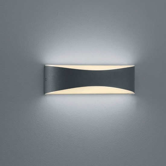 Applique da esterno antracite moderna led 9w 3000k ip65
