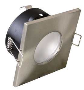 Life faretto per bagno doccia da incasso ip65 quadrato nichel