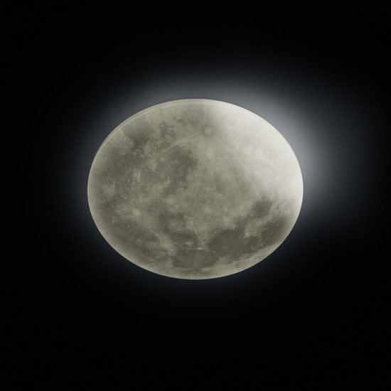 Plafoniera luna led 22w 3000k dimmerabile con telecomando