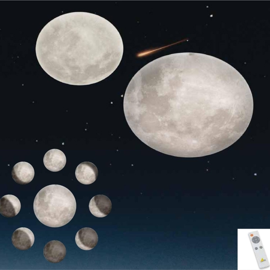 Plafoniera luna led 22w 3000k dimmerabile con telecomando