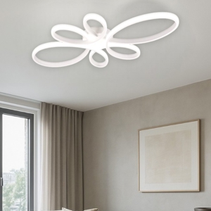 Plafoniera led 32w 4000k dimmerabile design bianco