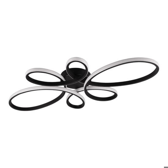 Plafoniera da cucina led 3000k nera dimmerabile moderna