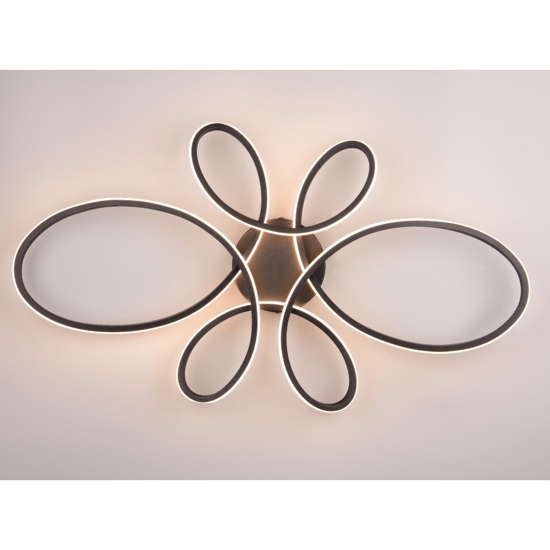 Plafoniera da cucina led 3000k nera dimmerabile moderna
