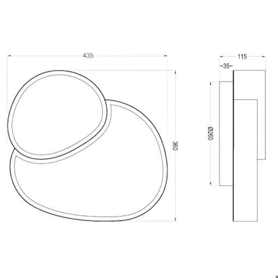 Plafoniera led 21w nero oro dimmerabile con telecomando