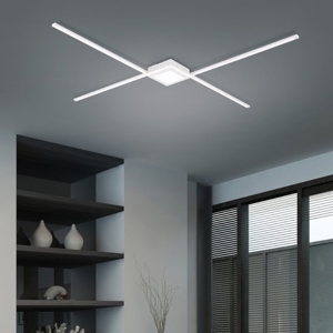 Plafoniera led 27w 4000k design moderna bianca per soggiorno