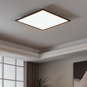 Plafoniera 60x60 nero led 34w 2700k a 6500k dimmerabile con app eglo salobrena