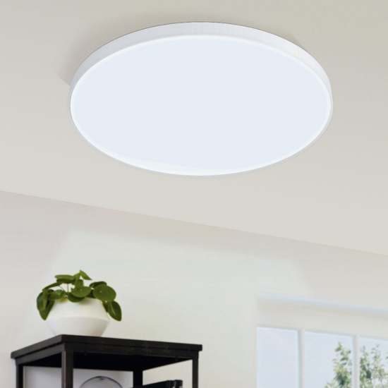 Plafoniera led dimmerabile bianca 36w da 2700k a 6500k eglo zubieta