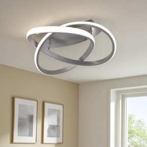 Plafoniera led 4000k nickel opaco per soggiorno dimmerabile