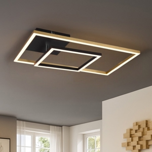 Plafoniera led oro nero per soggiorno 3000k moderna