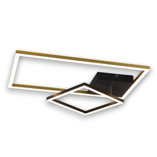 Plafoniera led oro nero per soggiorno 3000k moderna