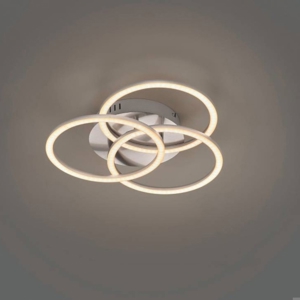 Plafoniera led da 2700k a 6000k tricolor moderna nickel con telecomando
