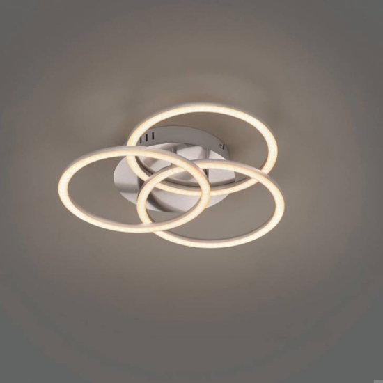 Plafoniera led da 2700k a 6000k tricolor moderna nickel con telecomando
