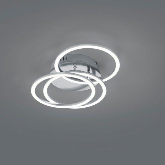Plafoniera led da 2700k a 6000k tricolor moderna nickel con telecomando