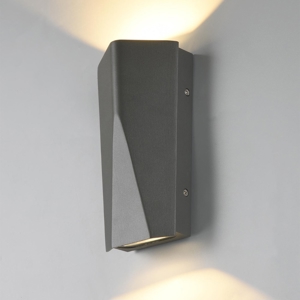 Applique antracite per esterno design moderno led 9w 3000k