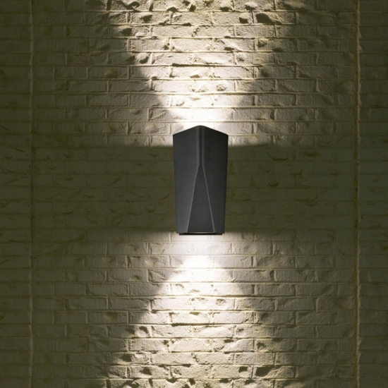 Applique antracite per esterno design moderno led 9w 3000k