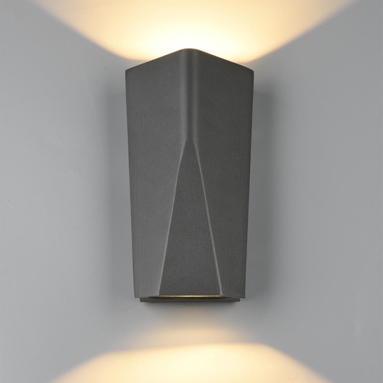 Applique antracite per esterno design moderno led 9w 3000k