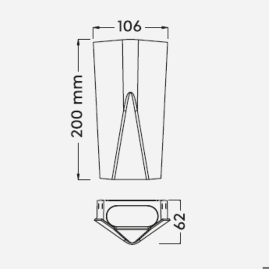 Applique antracite per esterno design moderno led 9w 3000k