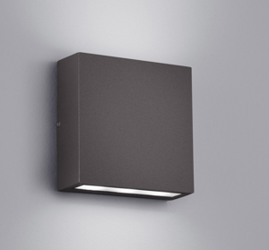 Applique antracite per esterni 5w 3000k quadrata moderna