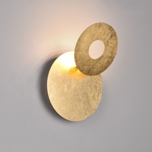 Applique a led rotonda 6w 3000k oro orientabile