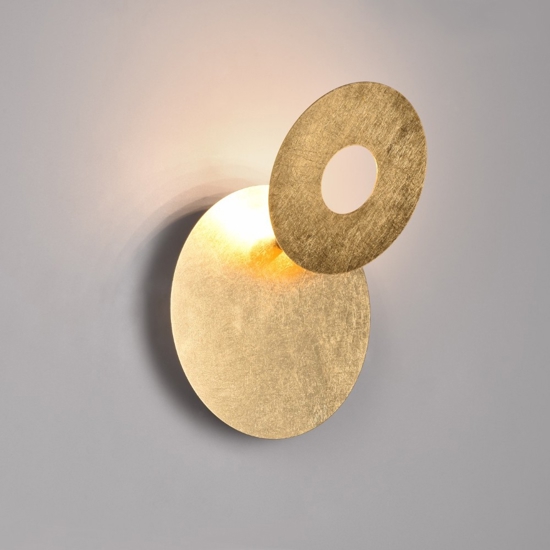 Applique a led rotonda 6w 3000k oro orientabile