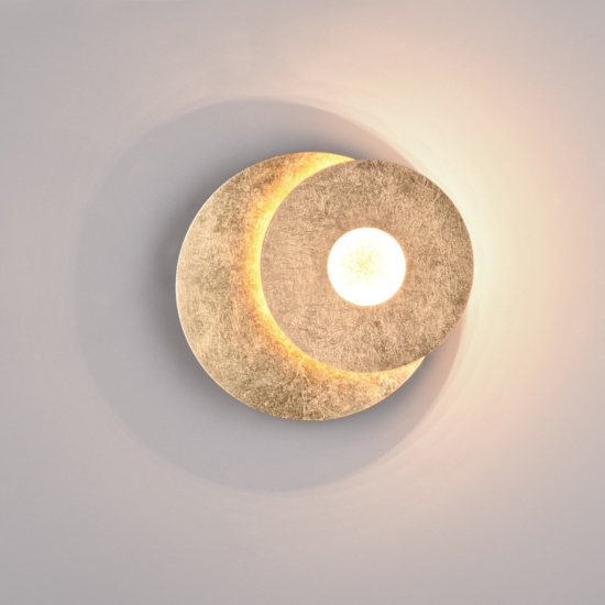 Applique a led rotonda 6w 3000k oro orientabile