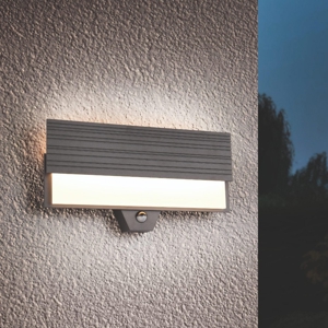 Applique da esterno con sensore movimento antracite led 10w 3000k