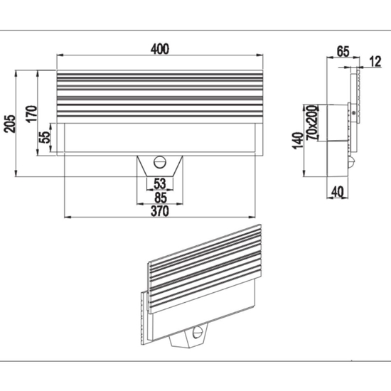 Applique da esterno con sensore movimento antracite led 10w 3000k