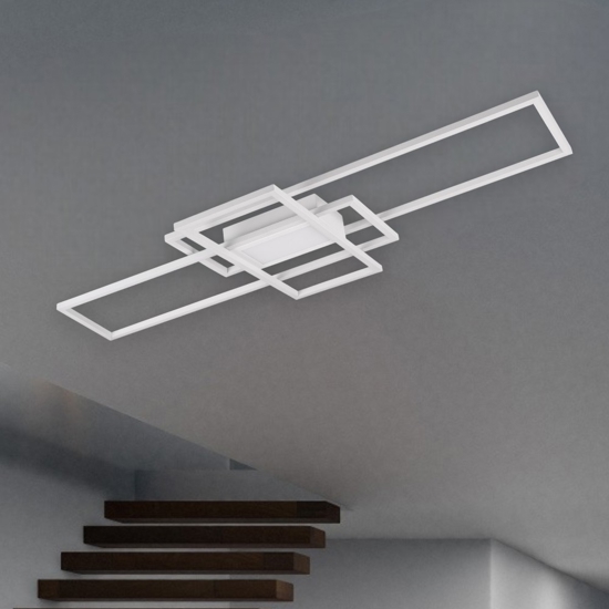 Plafoniera moderna bianca led da 3000k a 6500k per salotto