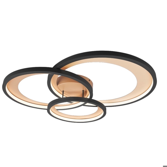Plafoniera moderna da salotto led 3000k a tre cerchi
