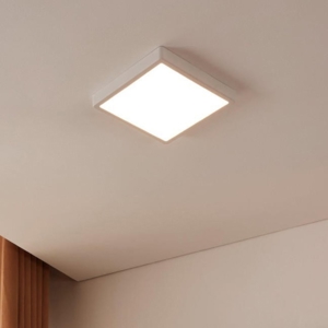 Plafoniera da bagno quadrata led dimmerabile ip44 bianco fueva eglo