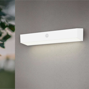 Applique bianca da esterno led 6w sensore di movimento