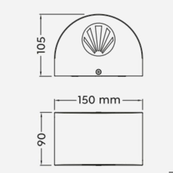 Applique bianca da esterno moderna 4w 3000k fasci di luce regolabili