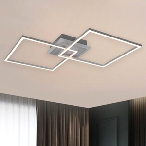 Plafoniera moderna grigia led 3000k rgb per salotto