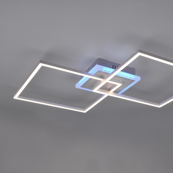 Plafoniera moderna grigia led 3000k rgb per salotto