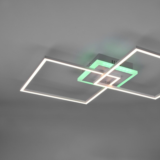 Plafoniera moderna grigia led 3000k rgb per salotto