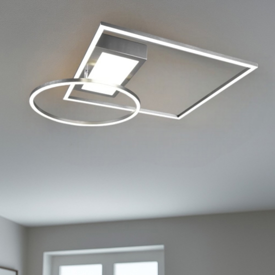 Plafoniera grigio led 33w tricolor con telecomando