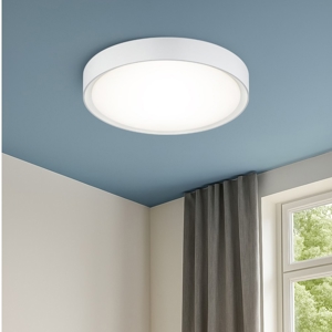 Plafoniera da bagno rotonda bianca led 3000k 18w