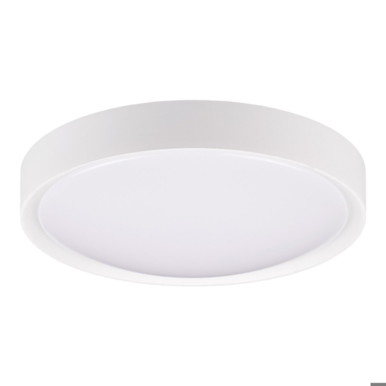 Plafoniera da bagno rotonda bianca led 3000k 18w