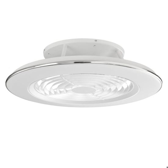 Lampadario a ventilatore da soffitto bianco con luce 18mq con telecomando