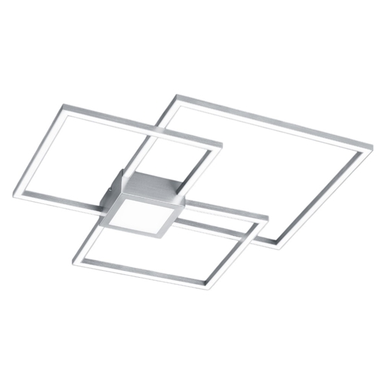 Plafoniera a led 38w 3000k dimmerabile design moderna grigio