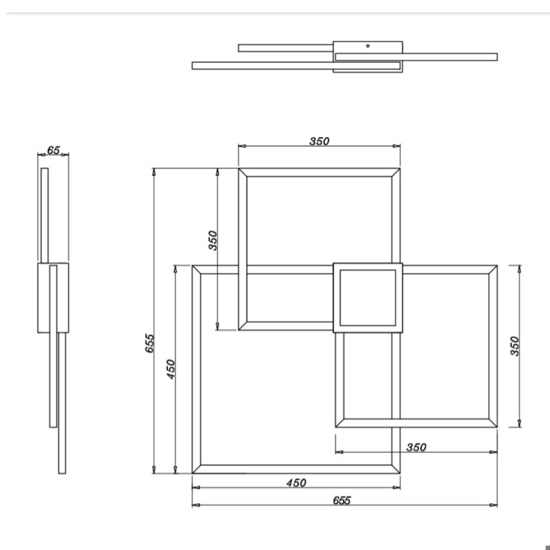 Plafoniera a led 38w 3000k dimmerabile design moderna grigio