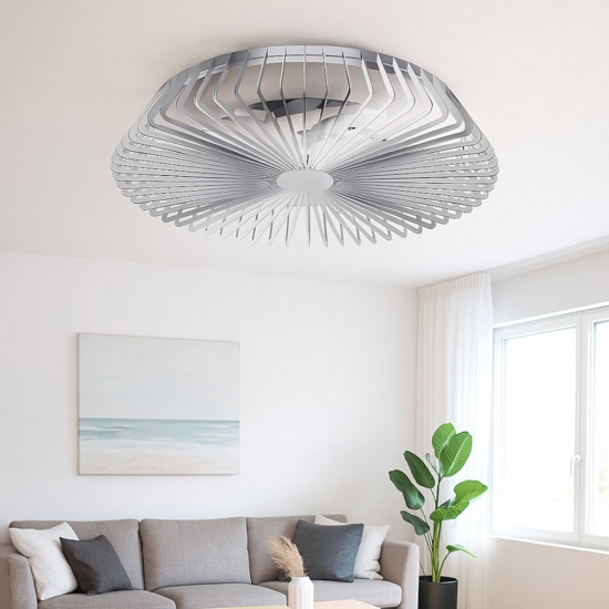 Ventilatore a plafoniera grigio silenzioso da soffitto 18mq con telecomando