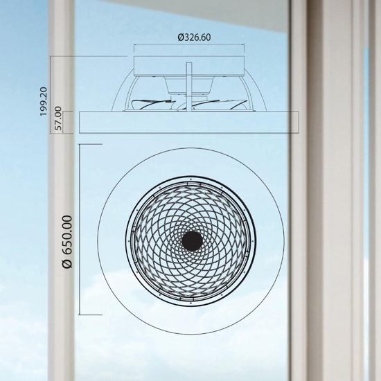 Plafoniera con ventilatore a soffitto di legno silenzioso 18mq con telecomando