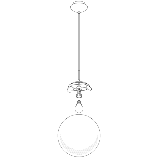 Eglo rondo lampadario pendente per cucina sfera vetro bianco