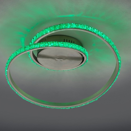 Plafoniera led 19w 3000k rgb dimmerabile moderna con telecomando