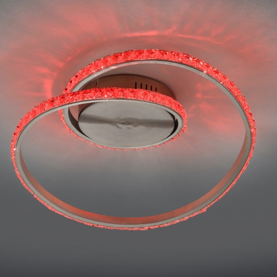 Plafoniera led 19w 3000k rgb dimmerabile moderna con telecomando