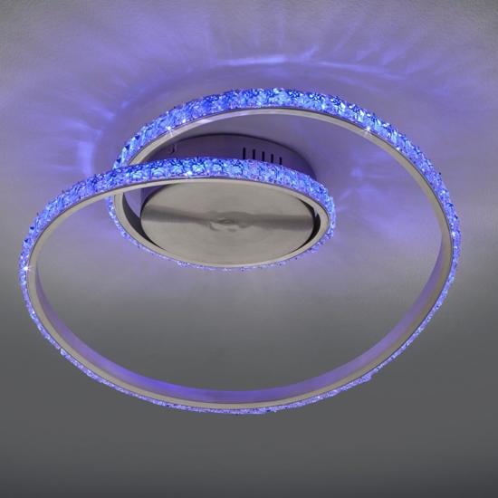 Plafoniera led 19w 3000k rgb dimmerabile moderna con telecomando